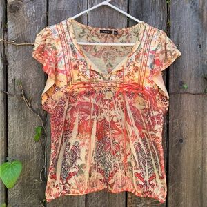 Short sleeve Paisley top